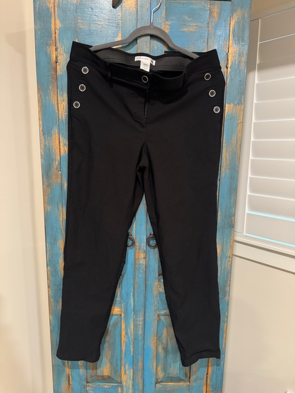 Madison Black Pants with Silver Trim